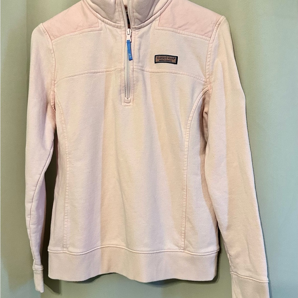 Vineyard Vines Women's Pink Quarter-Zip Sweatshirt